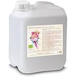 Bio Rosenwasser 5 Liter | Hoher Rosenöl-Gehalt durch doppelte Wasserdampfdestillation | Rosa damascena aus Bulgarien mit intensiver Note | ohne Zusatz von Alkohol | Lebensmittelqualität (5000 ml)