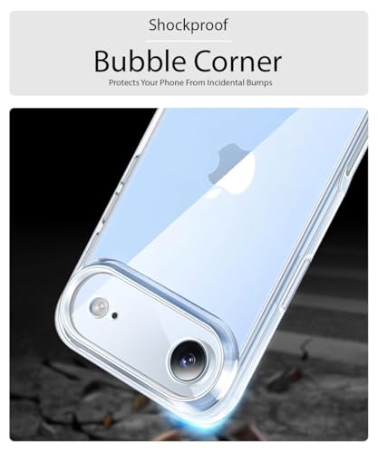 Image of WOW IMAGINE Crystal Clear Transparent Back Case Cover for iPhone 17 Air | Full Device & Camera Protection Shockproof TPU | Flexible Silicone Back Cover Case - Transparent