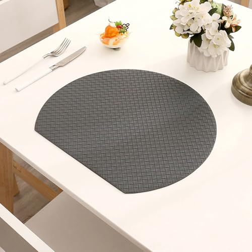Set de table demi cercle facile à nettoyer pour protéger la table des taches et rayures