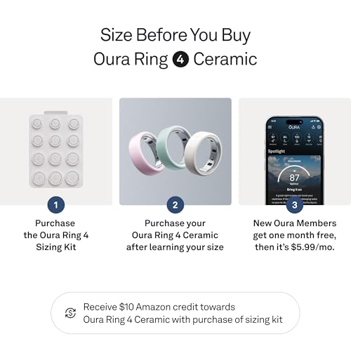 Oura Ring 4 Ceramic - Cloud - Size 9 - Size Before You Buy - 4