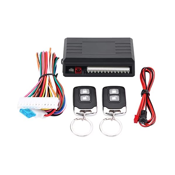 Car Keyless Entry System, Remote Cars Door Lock Kits Universal Vehicle Central Locking Control Set with Hardwired Controlling Box 2 Key Fobs for Truck Versatile Automotive Security Supplies