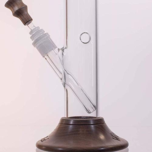 Woody Zylinderbong Mundstück Walnuss Glasbong Wasserpfeife 440 mm Hoch/Wandstärke: 5 mm/Schliff: NS 19/14/10 (18,8mm/14… – Bild 5