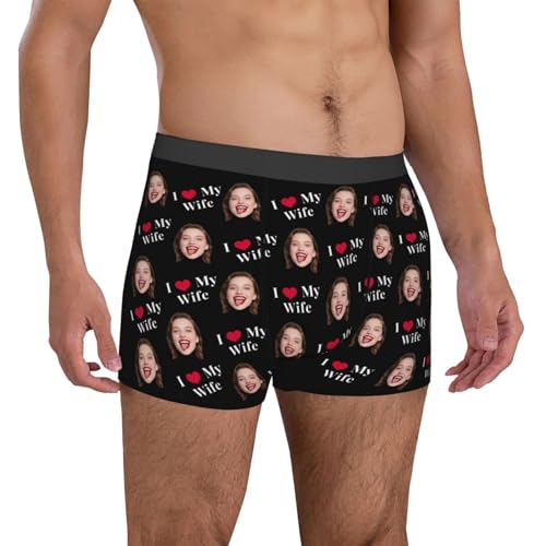 Custom Boxers with Funny Face Personalized Underwear Gifts with Face for Men Husband Boyfriend Father（S-XXL)3