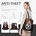 CHERUTY Women Backpack Purse PU Leather Anti-theft Casual Shoulder Bag Fashion Ladies Satchel Bags(Brown)