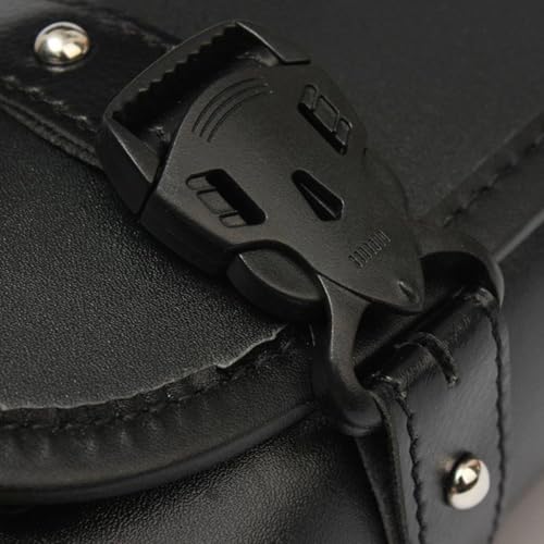 Bolsa colgante para motocicleta Abaodam de cuero estilo vintage para almacenamiento y accesorios compatible con motos cruiser y eléctricas miniatura 2