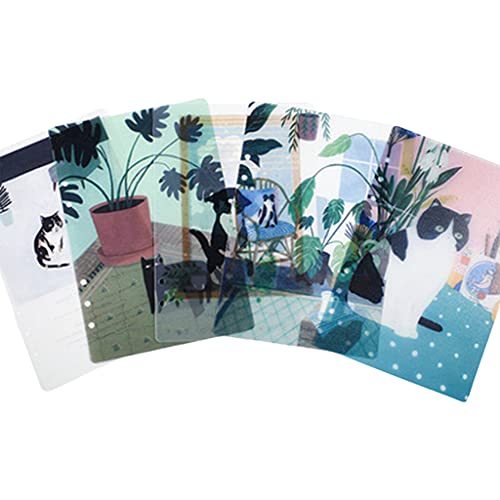 6リングバインダーディバイダー / 6穴仕切りタブバインダーディバイダー プランナージャーナルバインダー用 5個