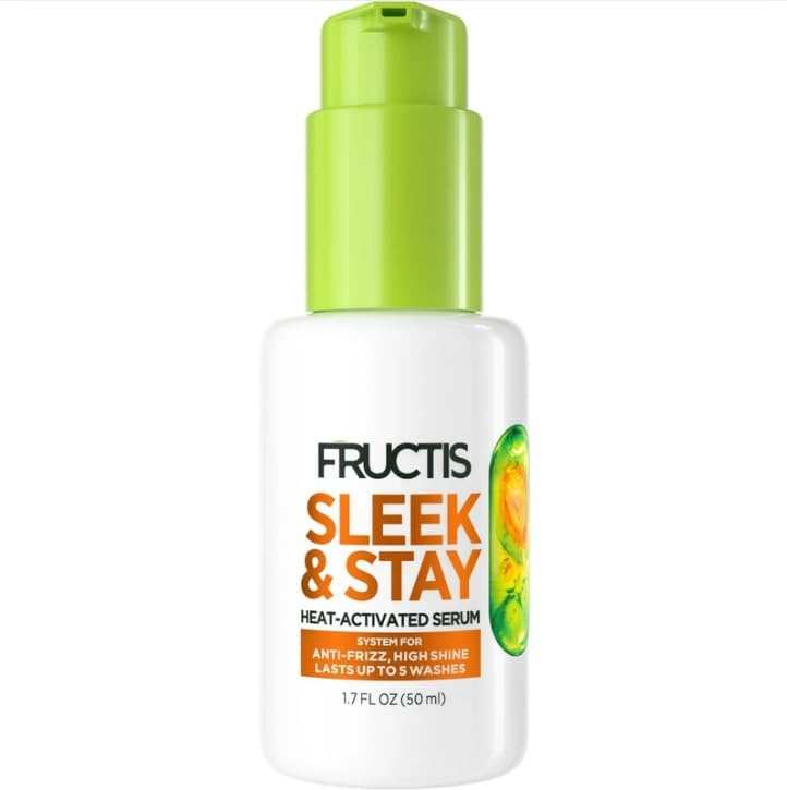 Sleek & Stay Anti-Frizz Hair Serum for Frizzy & Dry Hair, Heat Protectant Formulated, High Shine, 1.69 fl oz Pump (Pack of 1)