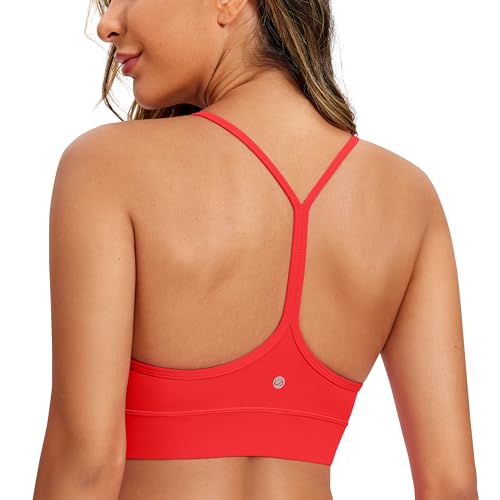 Image of CRZ YOGA Butterluxe Y Back U Neck Sports Bra | Light Support, Removable Pads, Yoga, Extremely Soft, Longline, for Women