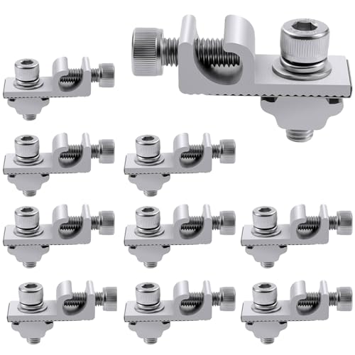 10 Stück Solarpanel Erdungsclips,Erdungsklemme für PV Modul,Aluminium Solarmodul Boden Erdung Lug Standard,Befestigungen Erdungsösen Photovoltaik-Unterstützung Solar Montage System