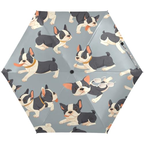 Parapluie bouledogue français pliant pour partager des instants joyeux en famille