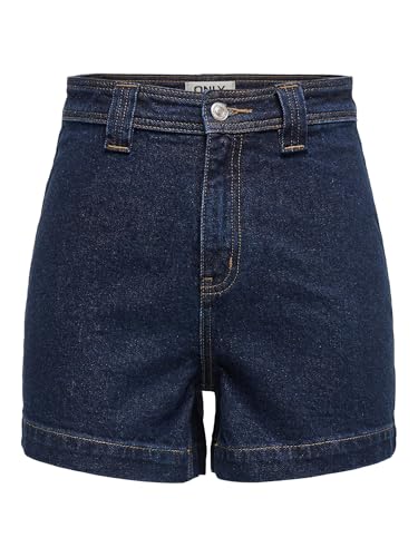 ONLY Onlparis Hw DNM Shorts Mae short en denim bleu à taille haute