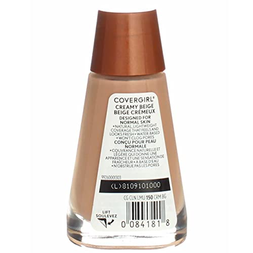 Covergirl Clean Liquid Makeup, Creamy Beige [150], 1 Oz (Pack Of 4) #TOP3