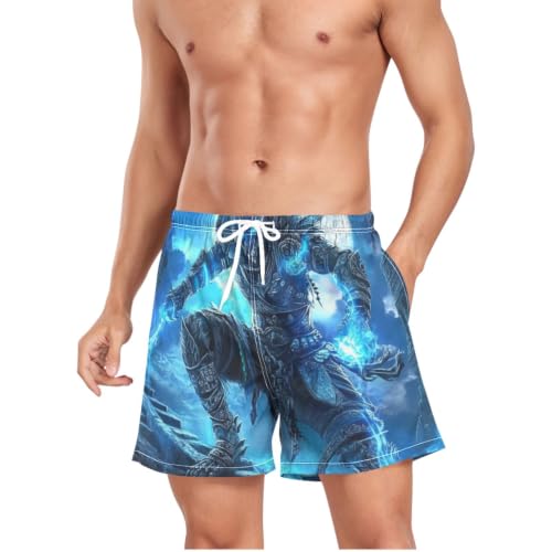 Pantalones cortos de natación de secado rápido y tejido ligero antizurcido para playa