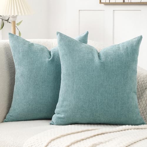 Jepeak 26x26 Inch Decorative Chenille Throw Pillow Covers, Pack of