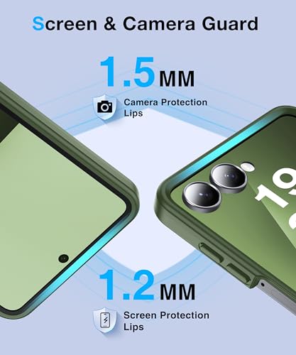 Image of Magnetic for Samsung Galaxy Z Flip 7 Case [Compatible with MagSafe][Anti-Fingerprint][Military Grade Drop Proof] Translucent Hard Back&Soft Silicone Bumper for Flip 7 Phone Case,Forest Green