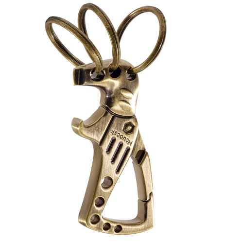 Image of Heavy Duty Key chain, Carabiner Clip Keychain with Bottle Opener, 3 Key Rings for Car Keys, Metal Secure Snap Lock, Family Present for Men and Women(Bronze,1-Pack)