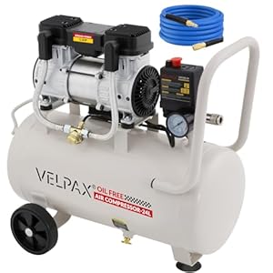 24L Air Compressor, 1100W/1.5HP Portable Air Compressor, Oil Free 190L/Min@7Bar | Low Noise with 60dB | Compact & Portable for Tyre Inflation, Paint Spraying, Nail Guns & Air Tools