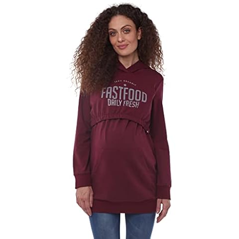 MAMAJEANS Oxford Maternity and Nursing Sweatshirt Cover