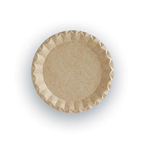 TELEVASO - 200 uds - Platos llanos redondos 180 mm cartón kraft ecológico - Desechables, reciclables y compostables - Ideal para fiestas, cumpleaños, bares, restaurantes, eventos, catering Cover