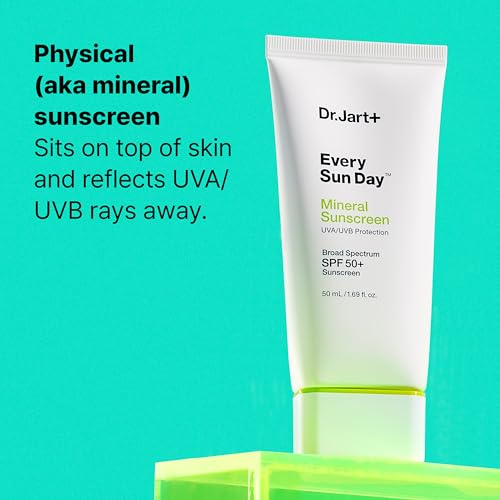 Image of Dr.Jart+ Every Sun Day Mineral Korean Sunscreen SPF 50+ for Face with Zinc Oxide | Korean Skin Care | Travel Size, 1.69 Fl Oz