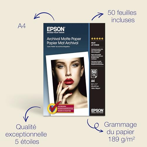 Papier photo A4 Epson Archival 189 gm2 50 feuilles - vue 2