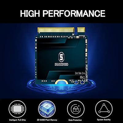 M.2 2230 SSD 256GB NVMe PCIe Gen3.0X4 Internal Solid State Drive, Compatible with Steam Deck,Surface Pro7+/Pro/Pro9/pro X/laptop3/laptop4/laptop Go, Ultrabook(256GB, 2230 Gen3.0)