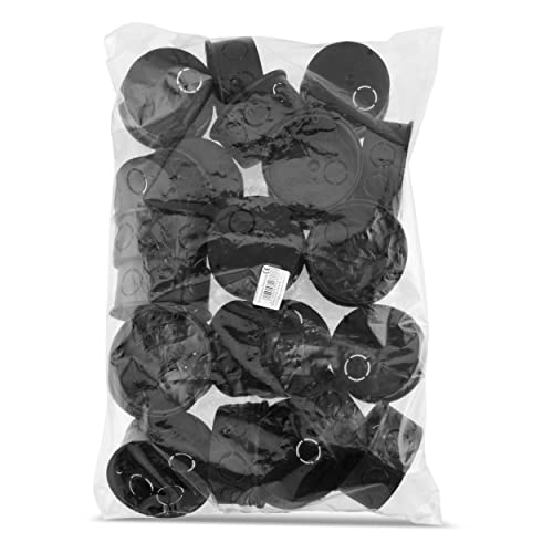 REV Abzweigdose, 25 Stück, Verteilerdose Ø 70 x 36 mm mit 8 Einführungen, schwarz