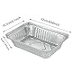 20 Stück Alu-Schalen 1000ml mit Deckel – Spülmaschinenfeste Backformen für Grill, Imbiss & Tiefkühlung. Auslaufsichere Einwegbehälter (Ofen bis 220°C), Praktisch für Haushalt/Gastronomie.