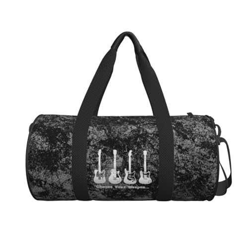 Choose Your Weapon Music Guitar Convertible Garment Bag with Shoulder Strap, Carry on Garment Duffel Bag for Men Women - Rolling Foldable for Travel Luggage Bags (Black)2