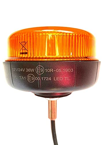 Luz giratoria de advertencia con 12 ledes R65 R10 de alta potencia (12/24 V, E9)