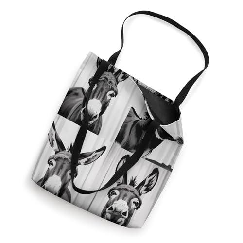 Smiling Donkey Face Vintage Farm Humor Animal Photography Tote Bag