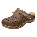 Tazeap Clogs for Women Mules Shoes Comfortable Orthopedic Slip On Slippers Summer Casual Closed Toe Hollow Out Sandals Fashion Beach Walking Slides with Bowknot