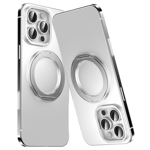 Coque en métal iPhone 16 Pro Max MagSafe béquille titane blanc