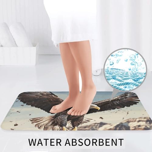 Tapis de douche antidérapants absorbants Flying Eagle contour U lavables - 7