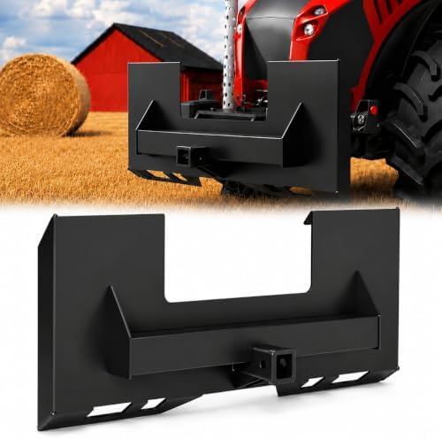 Skid Steer Quick Attach Plate, 1/4 Inch, 3000 LBS, 2-Inch Hitch |...