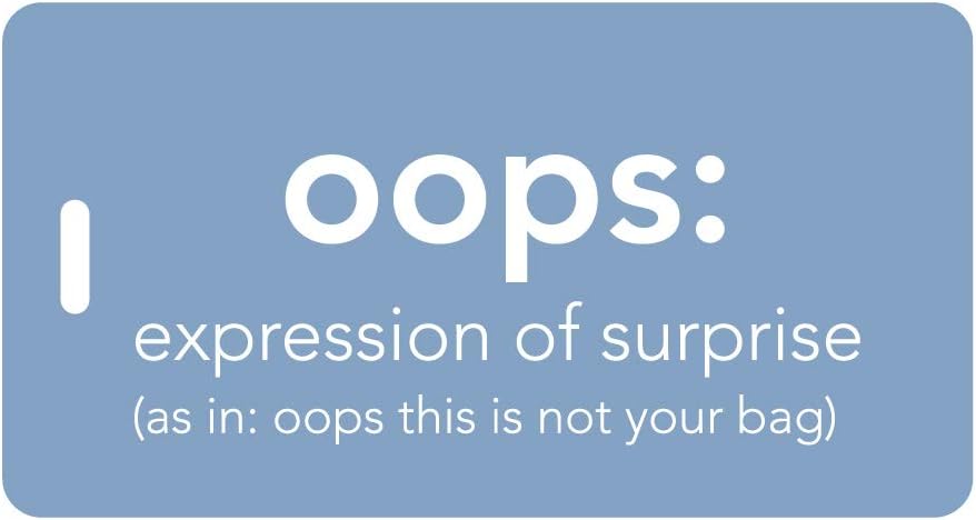 Luggage Tag - oops: expression of surprise