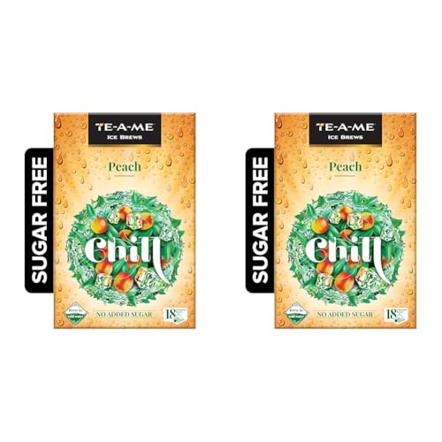 Image of TE-A-ME Peach Ice Tea - 18 Tea Bags | Ice Tea | Iced Tea | Peach Iced Tea | Sugar Free (Pack of 2)