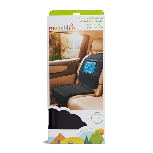 Image of Munchkin Car Seat Cover with Tablet Holder for Under Baby Car Seats and Toddler Booster Seats, Elite Seat Guardian Protector, Rear and Forward Facing, Dark Grey