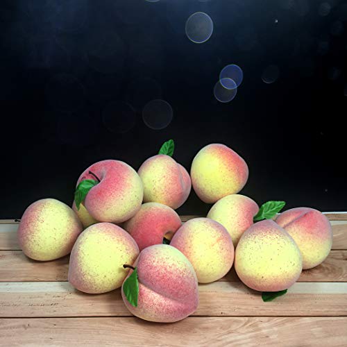 Cotosey 12Pcs Artificial Peach Simulation Peach Fruit For Home Kitchen Table Cabinet Party Decor Photography Props #TOP6