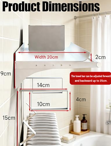Porte-serviettes radiateur sans perçage isolant thermique - 3