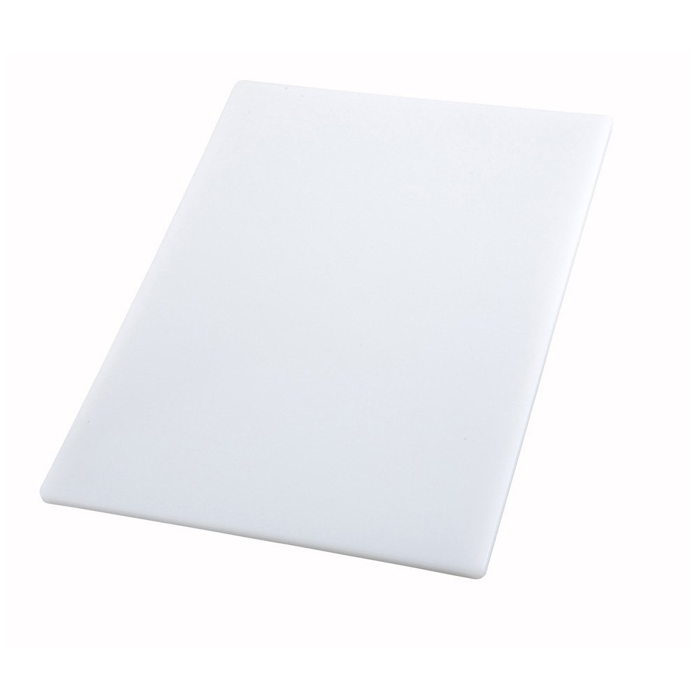 Planche à découper en plastique blanc rectangulaire épaisseur 1,3 cm Winco