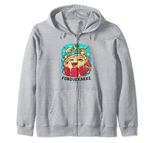 Funny Naughty Foodie Pun Kawaii Fonduekakke Fondue japonaise Sweat à Capuche