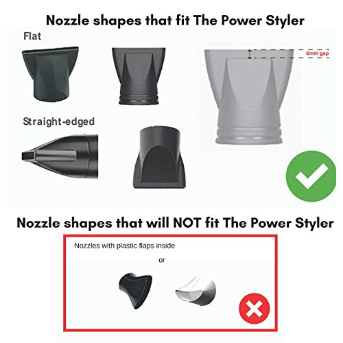 The Power Styler Blow Dryer Comb Attachment For Straight, Smooth, Shiny, And Frizz Free Volumized Hair - Attaches To Standard Hair Dryer Nozzles And Gives Professional Salon Results #TOP4