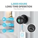 Fingerprint Door Knob Lock for Bedroom Basement Garage Office with App, Smart Knob,Biometric Thumbprint Fingerprint Door Lock, Entry Private Passage Mode 3in1 (Classic) - Image 4