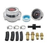 YOMIRACING Manual Adjustable 1-5 PSI Fuel Pressure Regulator Kit for Universal Carburetor Engines: Includes 0-15 PSI Pressure Gauge, Fuel Block & 8/10mm Adapters