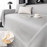 Fansu Funda de sofá Toalla Impermeable Cuero Multiusos Manta Sofa Plaid para Cama Funda Protectora de Sofás Toalla Cubre Sofà Cubierta de Sofá Cuatro Estaciones para Hogar (205x230cm,Gris)