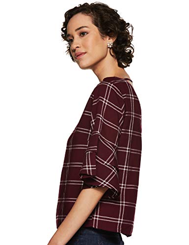 Image of HARPA Women's Checkered Regular Fit Top