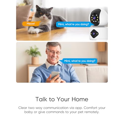 Image of VSTARCAM 2K+2K Cameras for Home Security Indoor, Dual Cameras, 360 Pan-Tilt, Color Night Vision, Motion Detection, Real-time Alerts, 2-Way Audio, Works with Alexa,Cloud & SD Card Storage(up to 256GB)