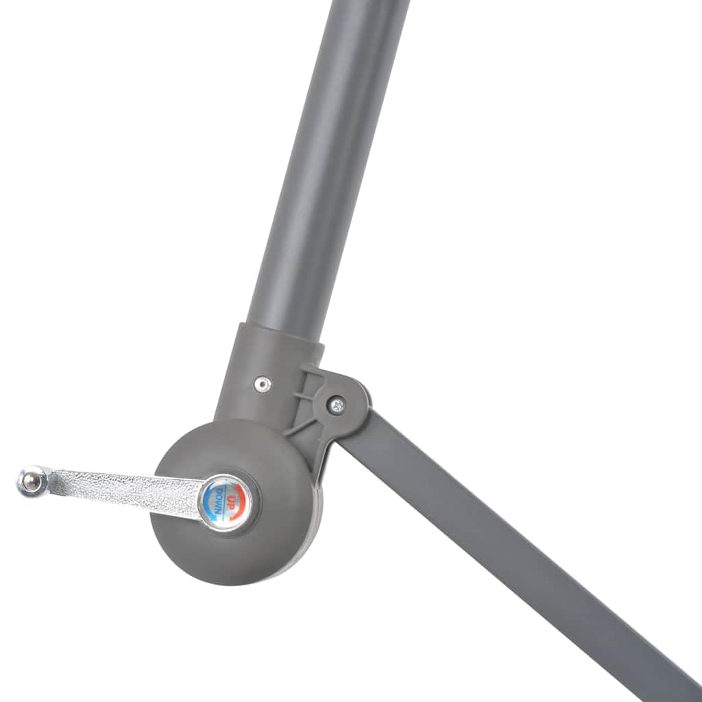 Parasol przeciwsłoneczny z aluminiowym masztem 300 cm, bordowy, ochrona przed promieniowaniem UV, mechanizm korbowy, funkcja przechylania, stopka krzyżowa zapewnia stabilność, do ogrodu, na