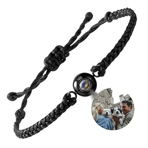 EMIRISTIC Pulsera de fotos personalizada con imagen interior – Pulsera hecha a mano con imagen personalizada para San Valentín